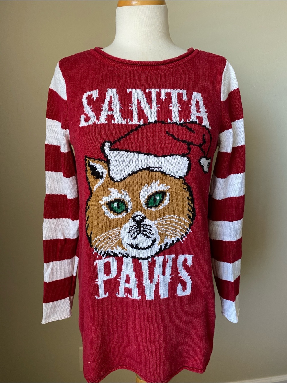 Santa Paws Cat Sweater - Red